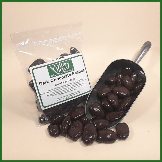 8oz Dark Chocolate Pecans