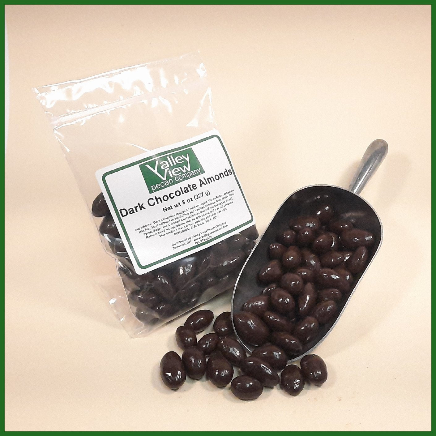 8oz Dark Chocolate Almonds – Valley View Pecan Company